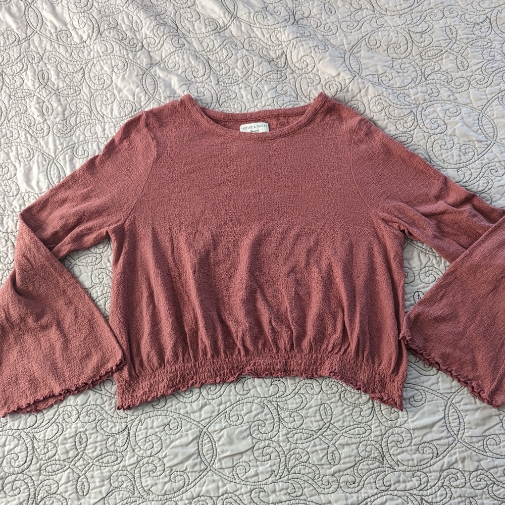 Madewell, Texture & Thread Linen Cropped Top - Picture 1 of 10